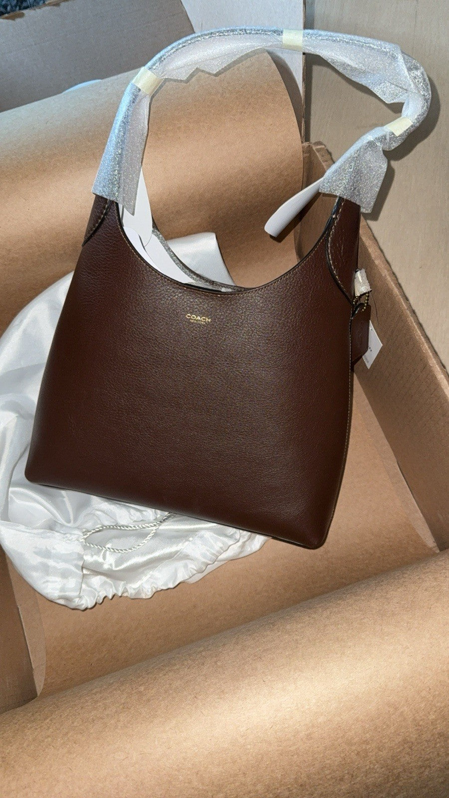 Coach Brooklyn 28 Medium Leather Shoulder Bag Brass/Maple. Brand New with Tags