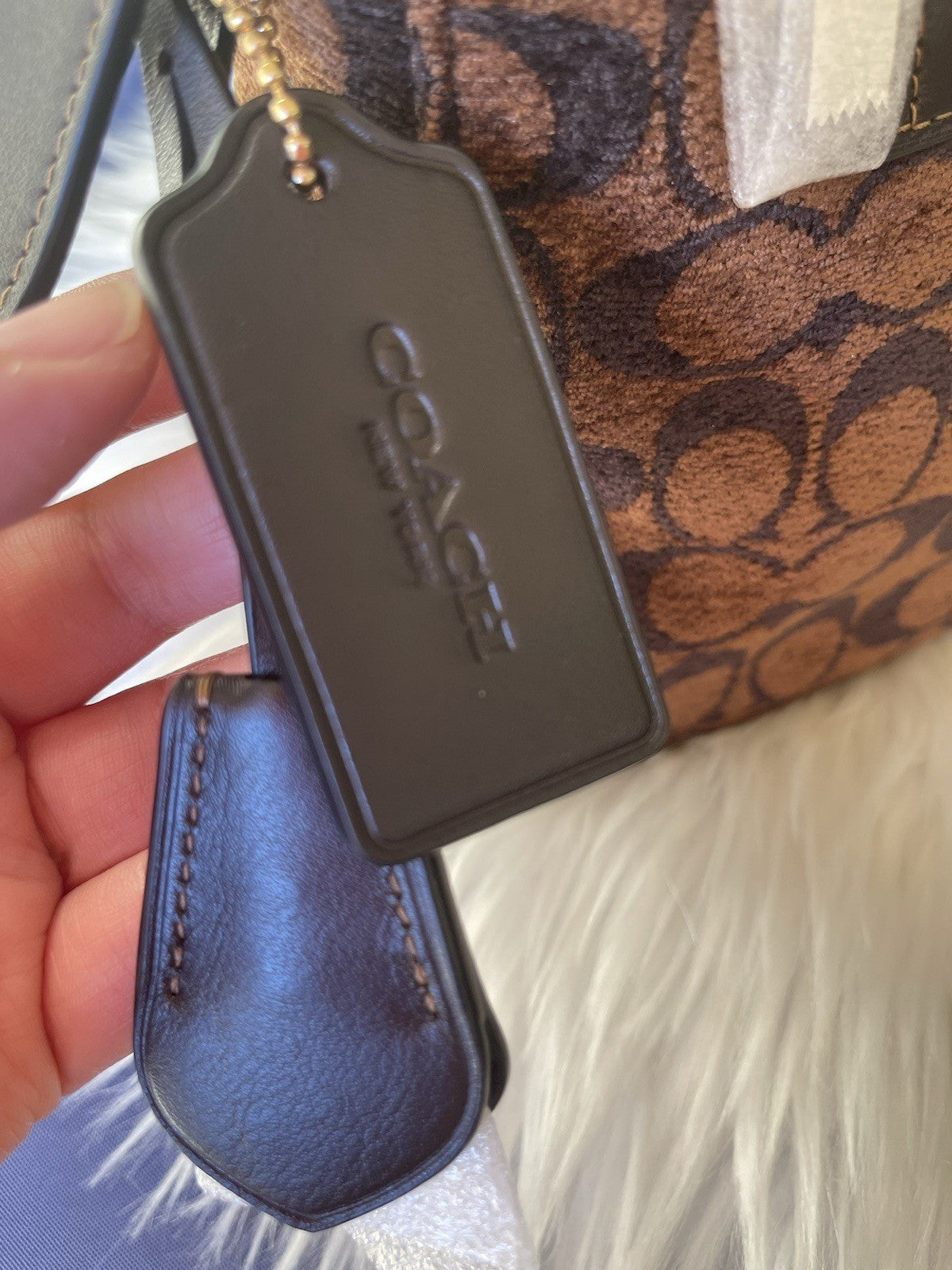 nwt Coach Etta Flap Shoulder Bag in Signature Chenille CCe58 🔥 🔥