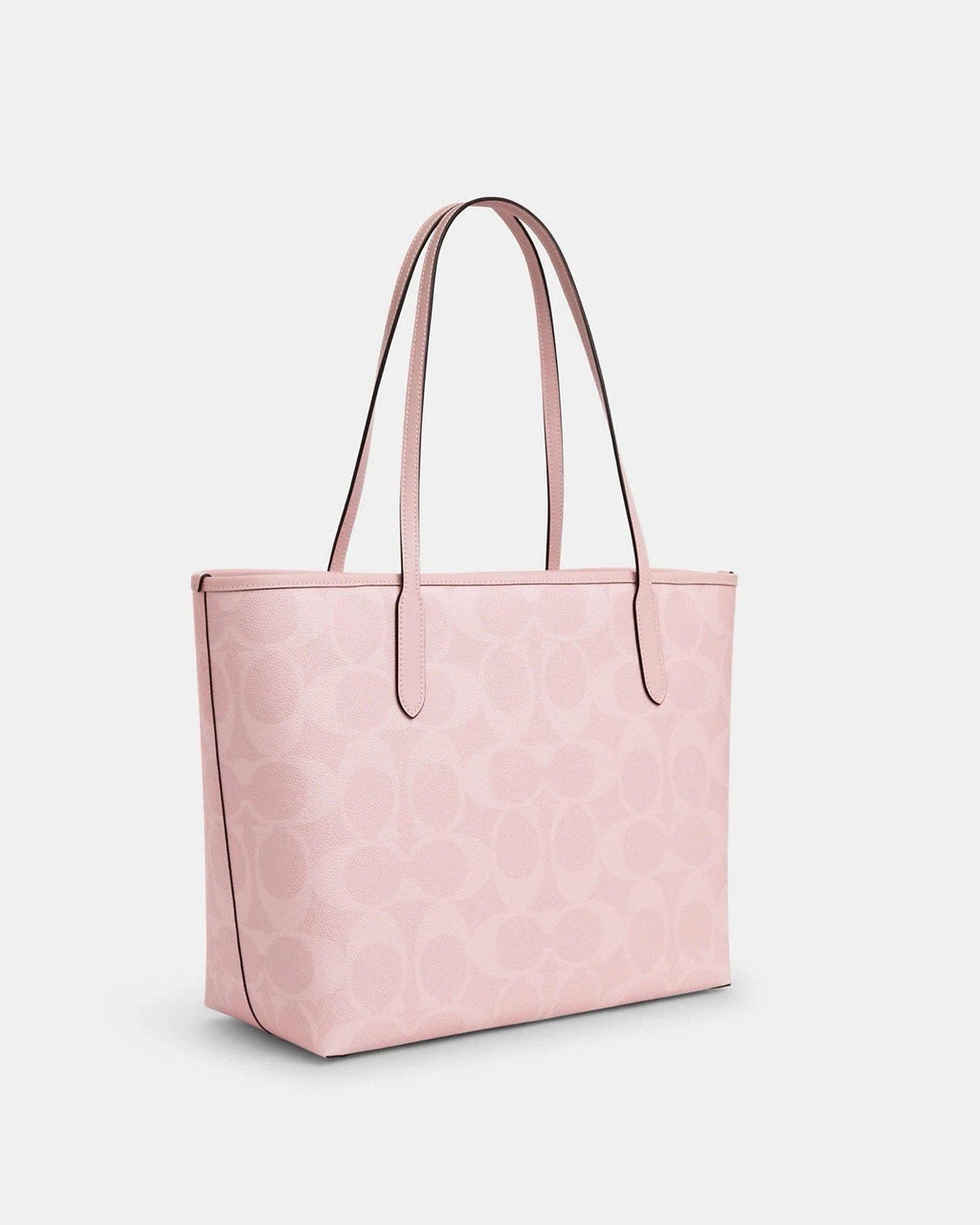 City Tote Bag Signature Canvas Powder Pink CAL49 Outlet NEW
