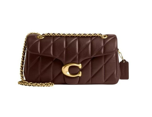 COACH Tabby 26 Quilted Shoulder Bag Leather Maple CP150 outlet NEW