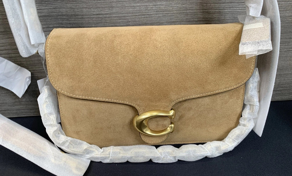 Coach Chain Tabby Shoulder/Hand  Bag(B4/SAND) Sued Chain Tabby. New!