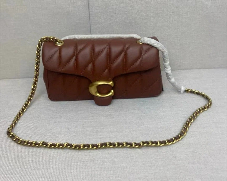 COACH Tabby 26 Quilted Shoulder Bag Leather Maple CP150 outlet NEW