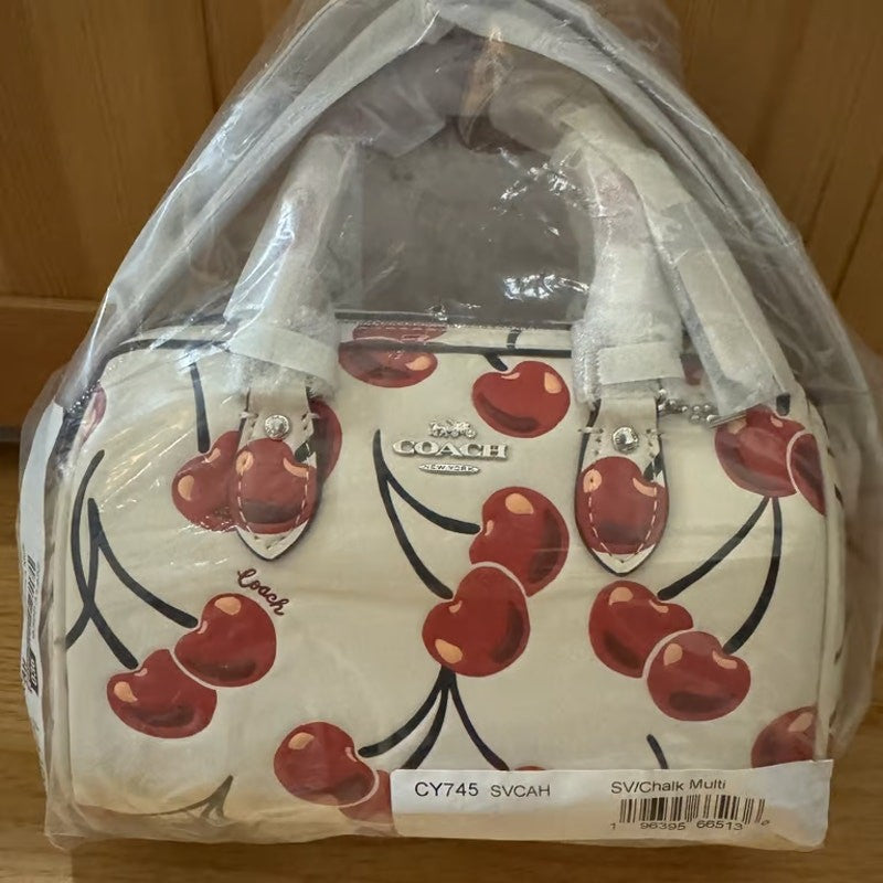 NWT Coach Mini Rowan Crossbody Bag With Cherry Print