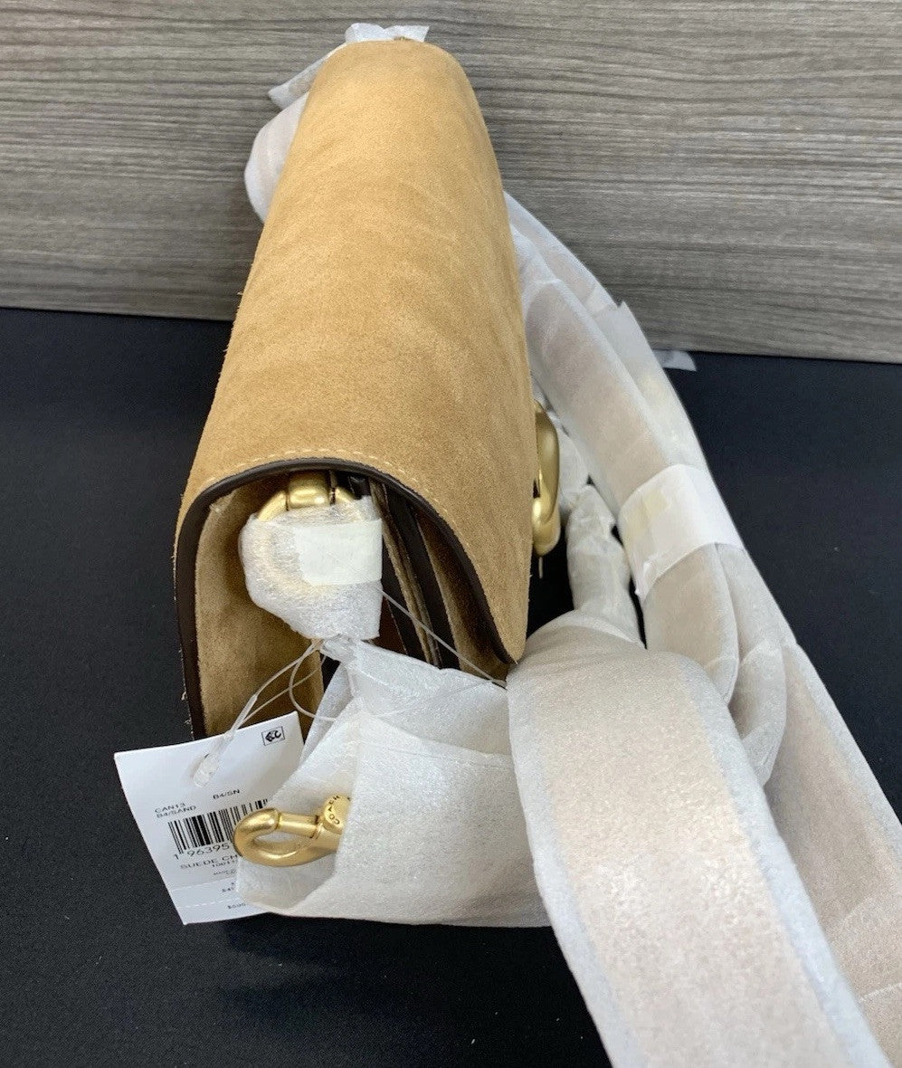 Coach Chain Tabby Shoulder/Hand  Bag(B4/SAND) Sued Chain Tabby. New!