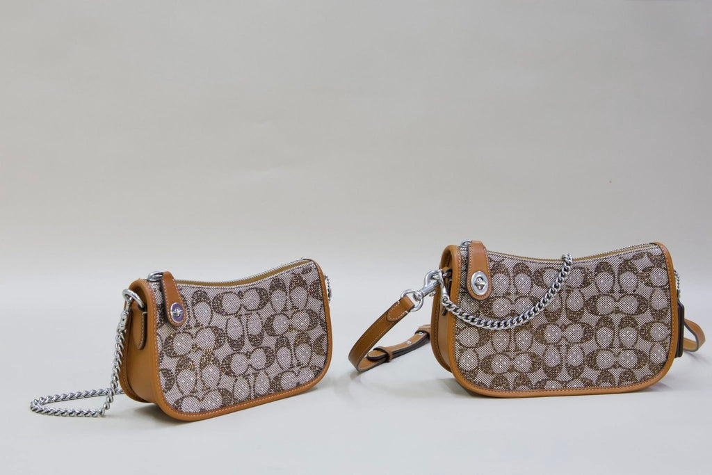 Coach Swinger 20 Crystal Signature Jacquard Shoulder Handbag - Burnished Amber