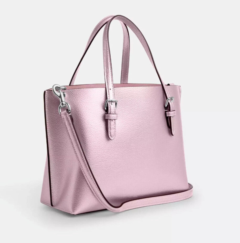 NWT Coach Mollie Tote Bag 25 Metallic Pink