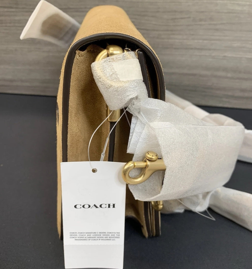 Coach Chain Tabby Shoulder/Hand  Bag(B4/SAND) Sued Chain Tabby. New!