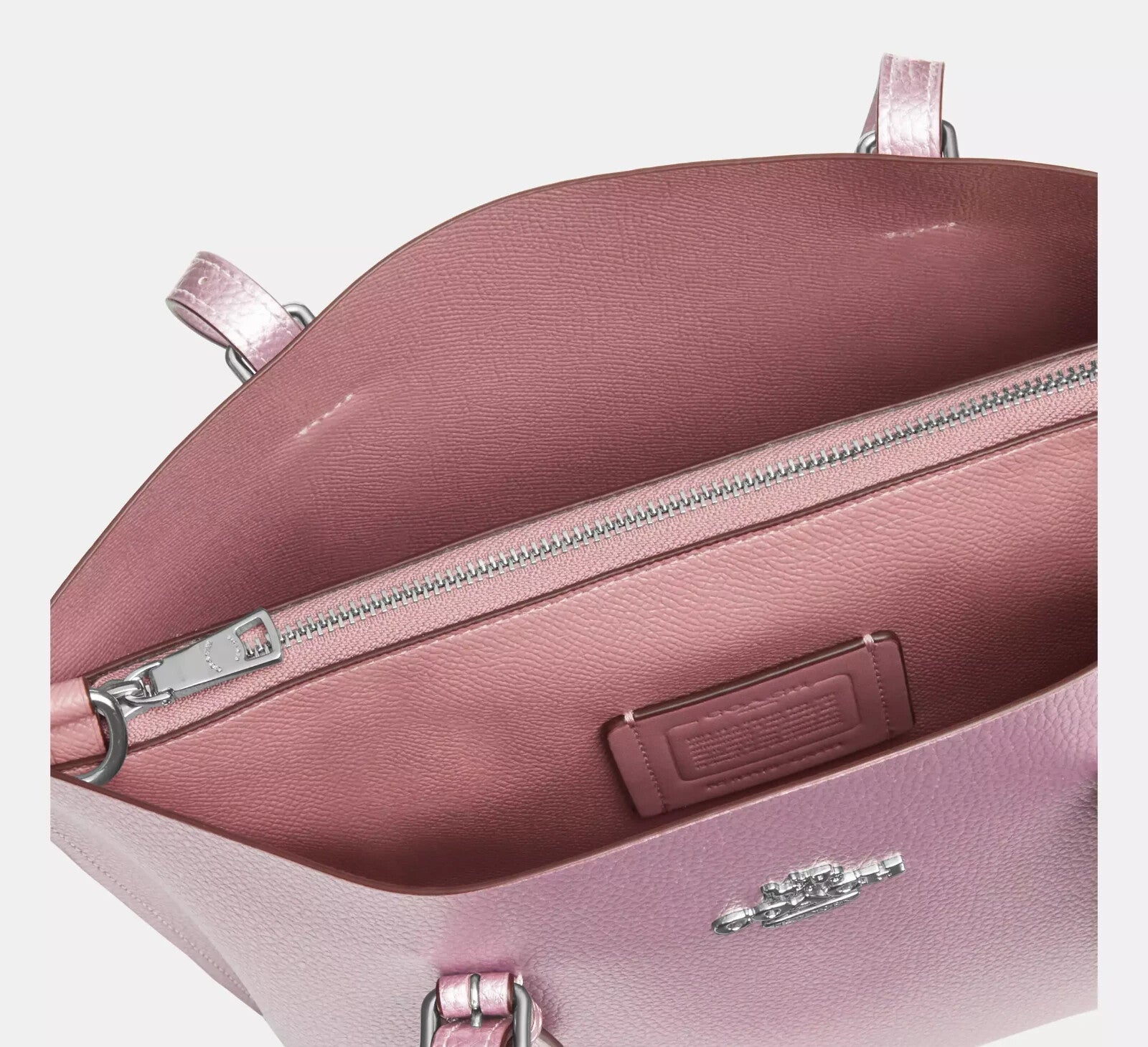 NWT Coach Mollie Tote Bag 25 Metallic Pink