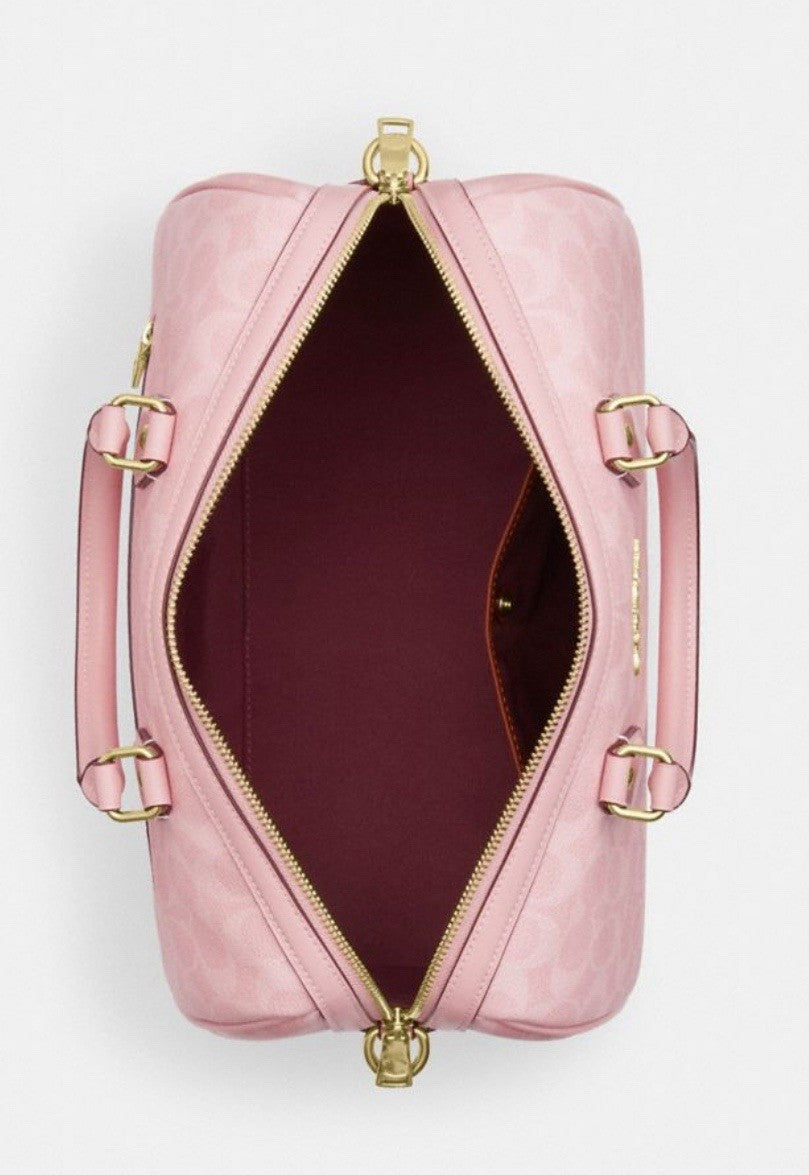 NWT Coach Rowan Large Satchel Bag In Signature Canvas CAO77 /powder pink