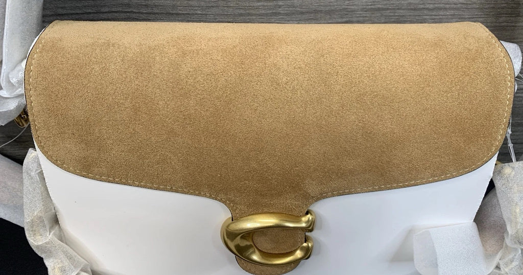 Coach Chain Tabby Shoulder/Hand  Bag(B4/SAND) Sued Chain Tabby. New!