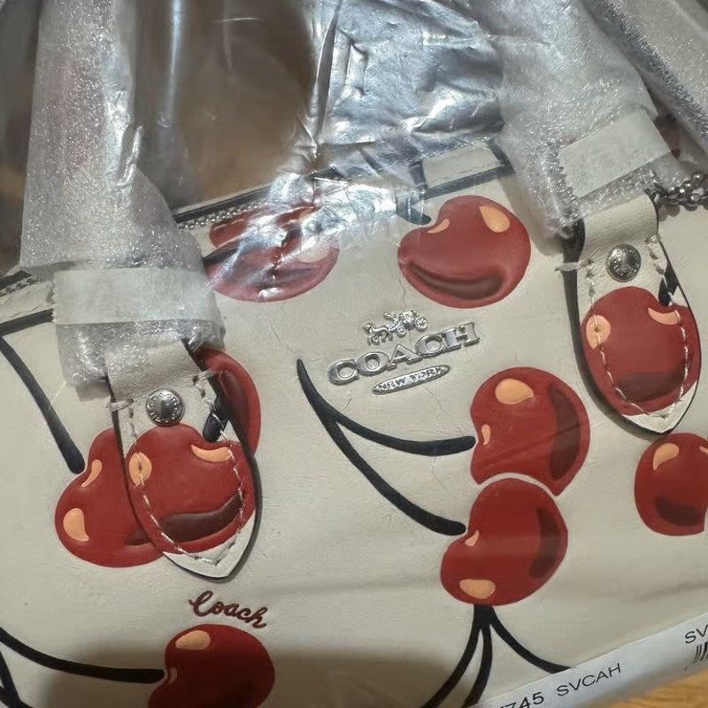 NWT Coach Mini Rowan Crossbody Bag With Cherry Print