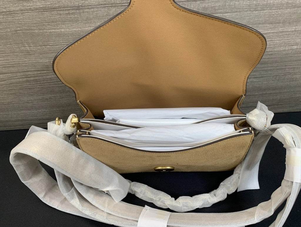 Coach Chain Tabby Shoulder/Hand  Bag(B4/SAND) Sued Chain Tabby. New!