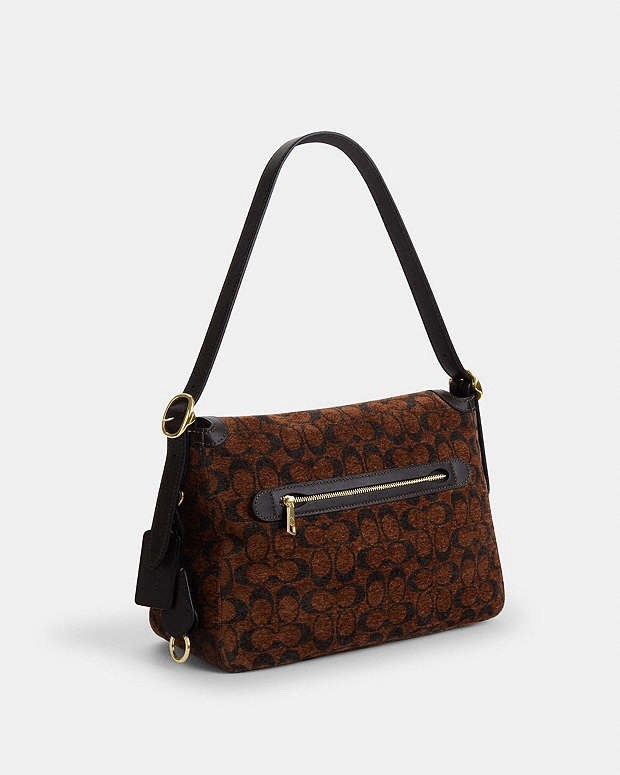 nwt Coach Etta Flap Shoulder Bag in Signature Chenille CCe58 🔥 🔥