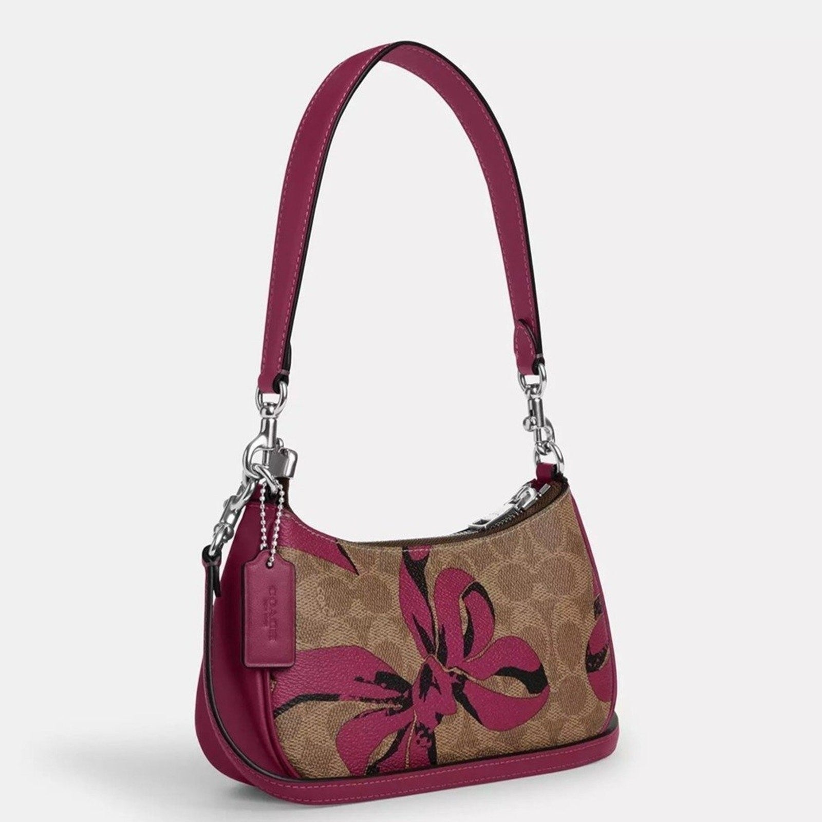 NWT Coach Teri Mini Crossbody Bag Signature Canvas Bow Print