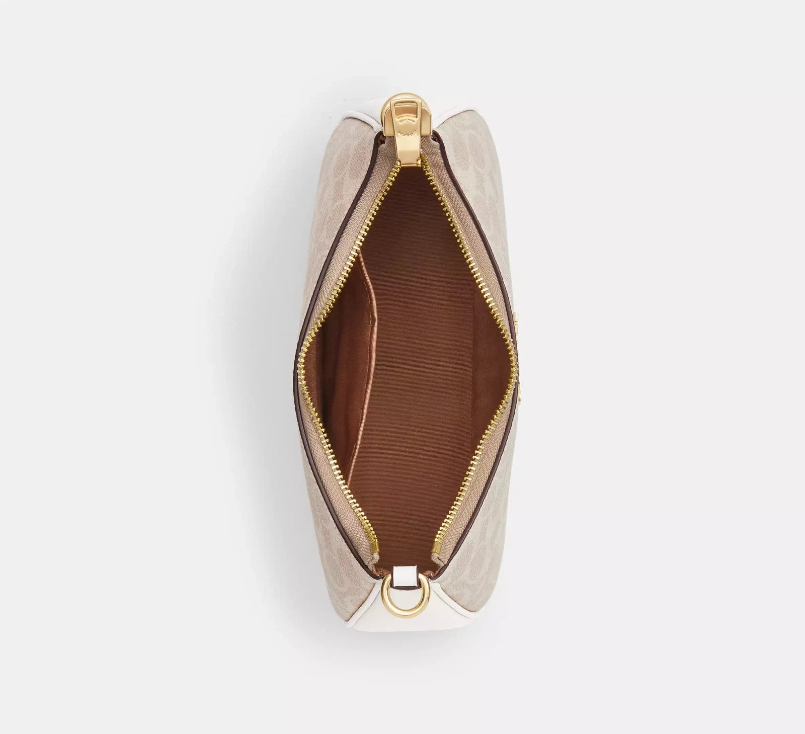 COACH Teri Shoulder Bag In Signature Canvas Gold/Sand/Chalk New Outlet