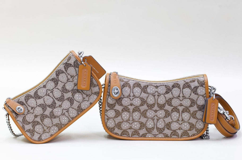 Coach Swinger 20 Crystal Signature Jacquard Shoulder Handbag - Burnished Amber