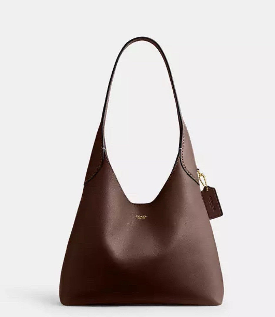 Coach Brooklyn 28 Medium Leather Shoulder Bag Brass/Maple. Brand New with Tags