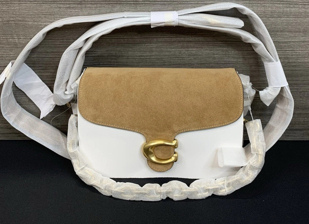 Coach Chain Tabby Shoulder/Hand  Bag(B4/SAND) Sued Chain Tabby. New!