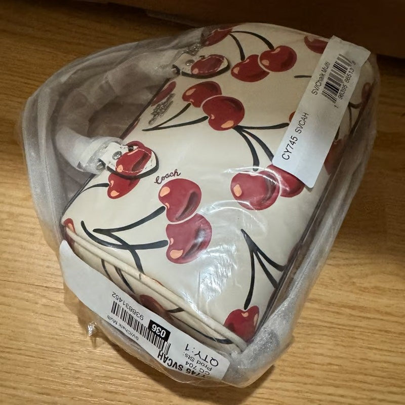 NWT Coach Mini Rowan Crossbody Bag With Cherry Print