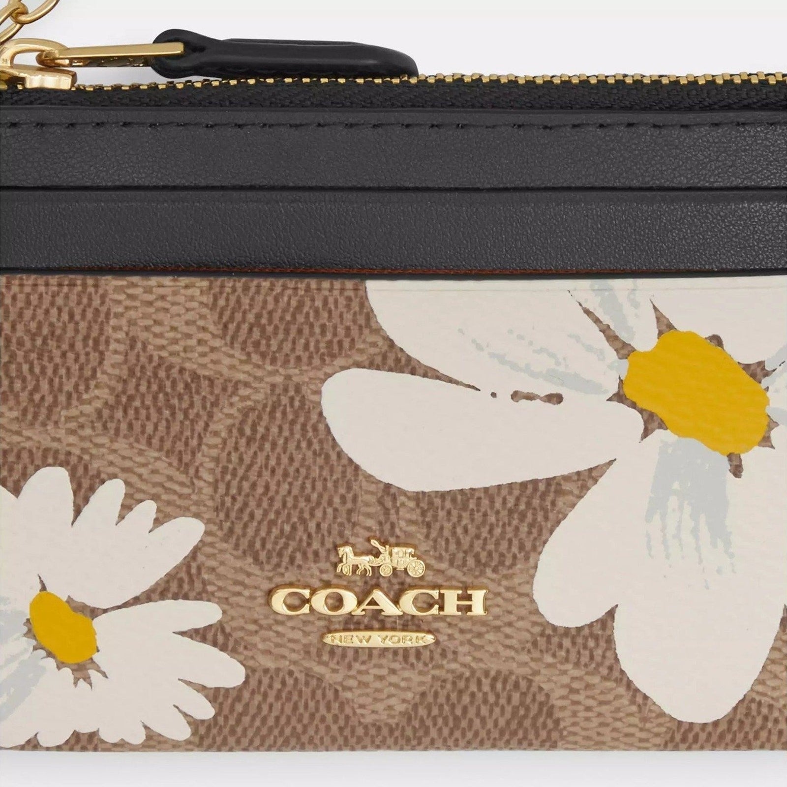 NWT Coach Mini Skinny Id Case In Signature Canvas With Floral Print