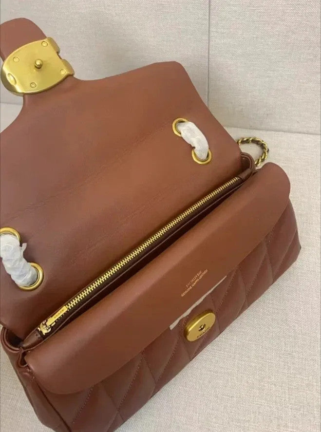 COACH Tabby 26 Quilted Shoulder Bag Leather Maple CP150 outlet NEW